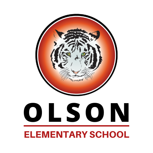 Olson Elementary School White Tigers logo