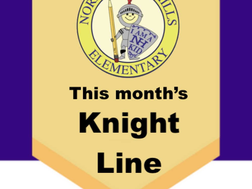 NH logo with text that reads this month's Knight Line.