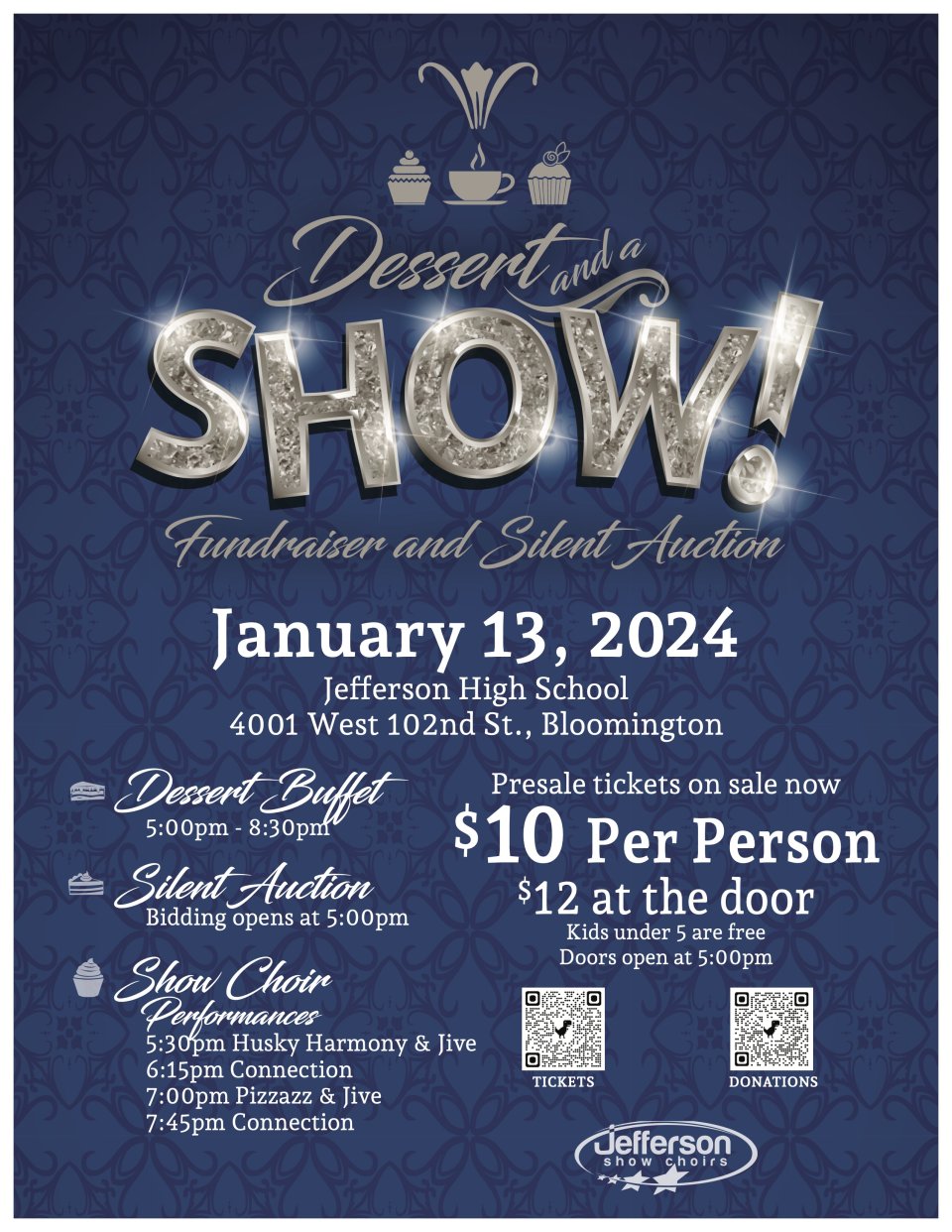 Poster for Jefferson High School's Dessert and a Show